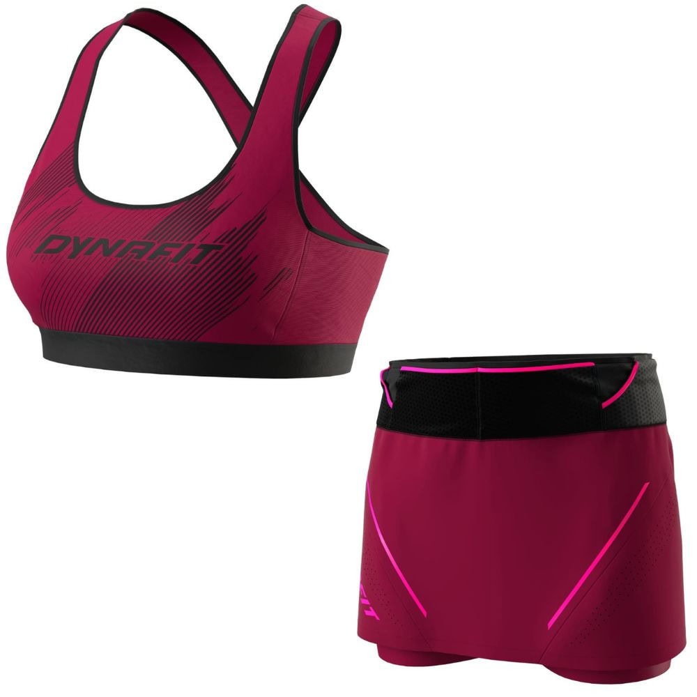 Komplet DYNAFIT Podprsenka Alpine Graphic Beet Red + Sukňa Ultra 2/1 W Beet Red - SETY - Letné oblečenie - 1