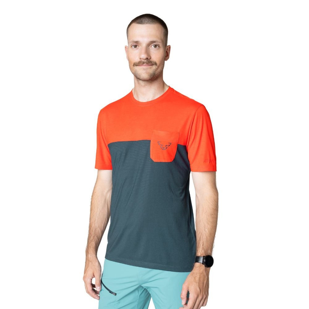 Tričko DYNAFIT Transalper Pocket S/S Tee M Dawn - DYNAFIT - 1