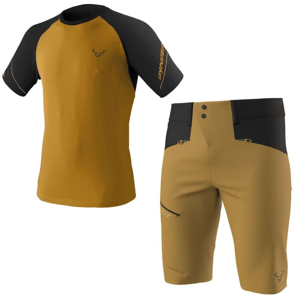 Komplet DYNAFIT Alpine Pro Short Sleeve Shirt M Tobacco + Transalper DST Shorts M Relic - SETY - Letné oblečenie - 1