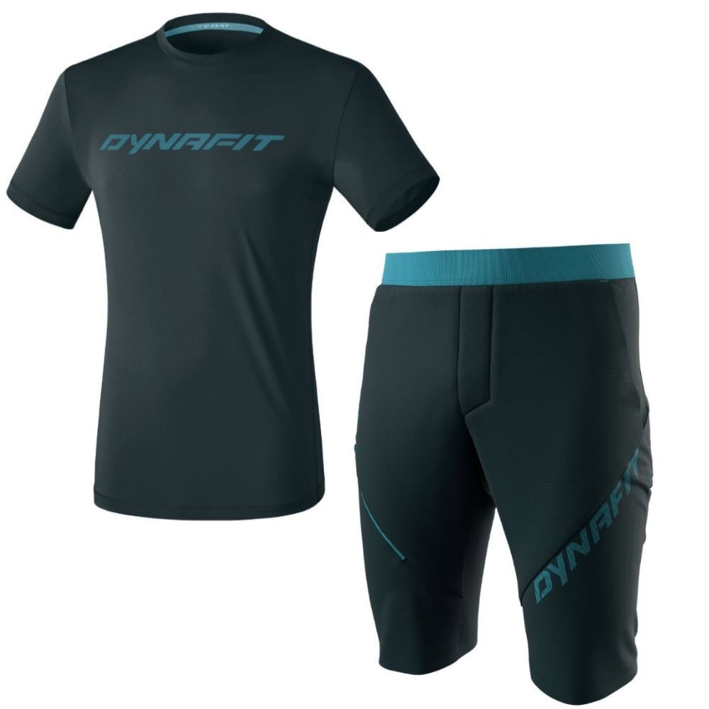 Komplet DYNAFIT Traverse T-shirt Men Blueberry + 24/7 Blueberry/Storm Blue - SETY - Letné oblečenie - 1