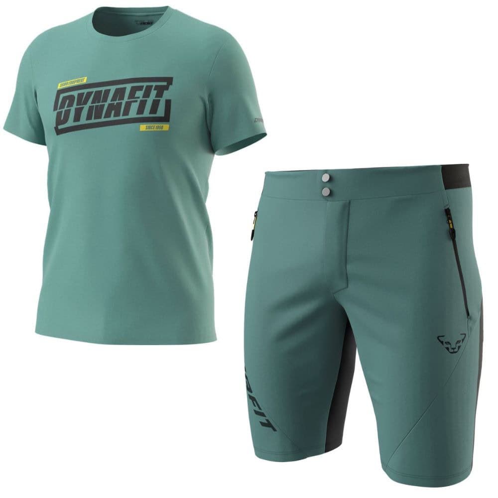 Komplet DYNAFIT Graphic CO M Atlantic Tabloid + Transalper2 Light DST Shorts M Atlantic - SETY - Letné oblečenie - 1