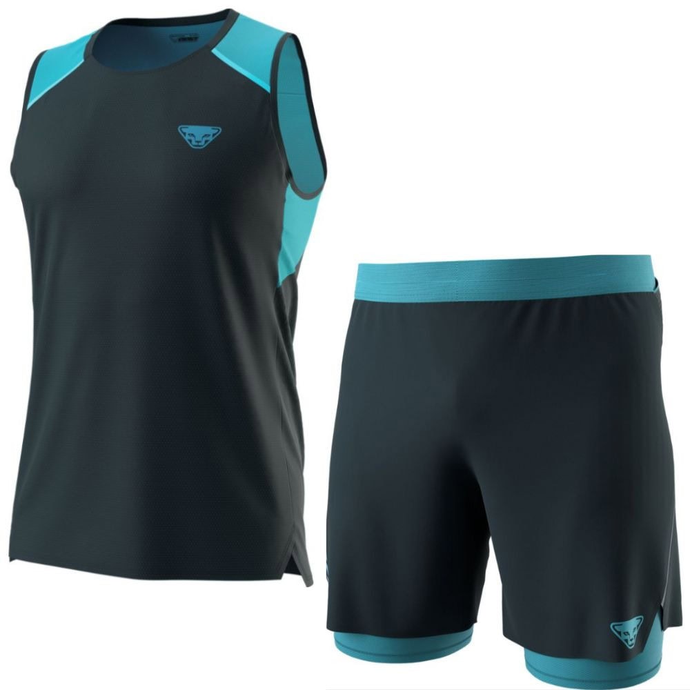 Komplet Dynafit Sky Tank M Blueberry Storm Blue + Alpine Pro 2/1 Shorts M Blueberry Storm Blue - SETY - Letné oblečenie - 1