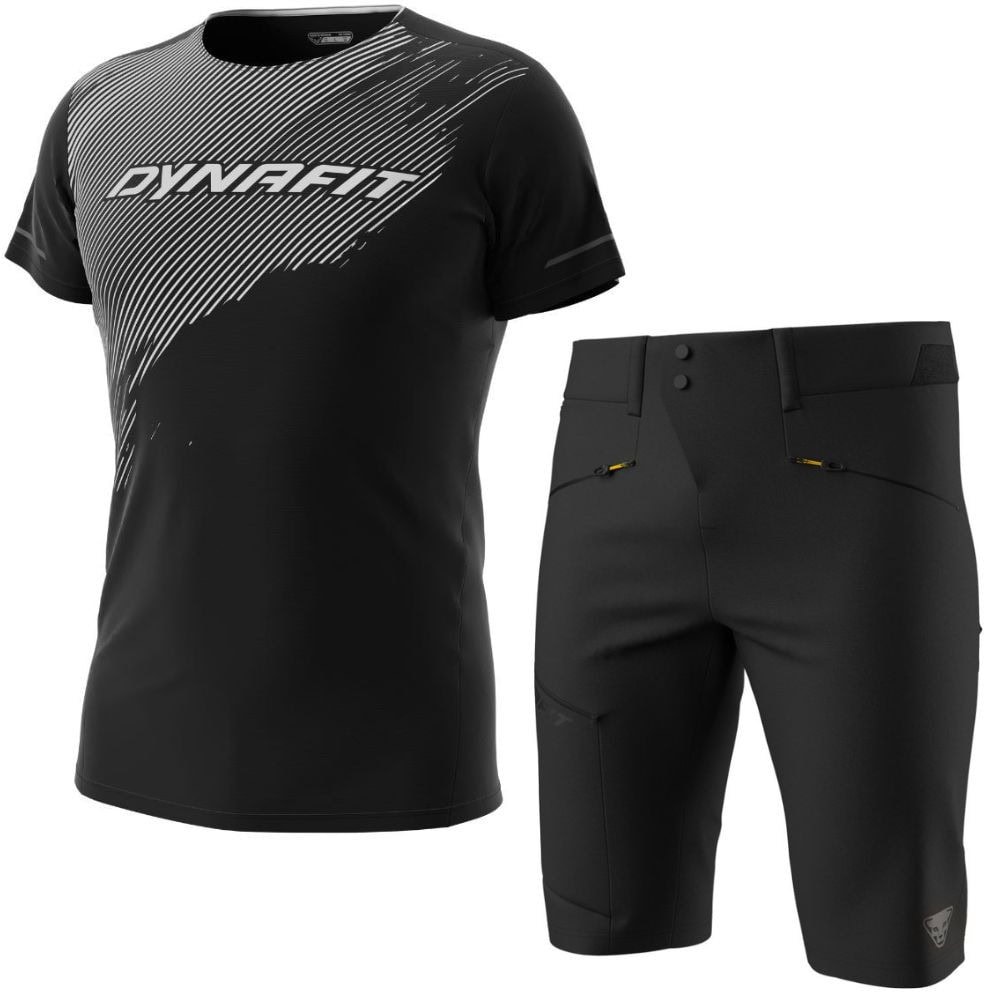 Komplet DYNAFIT Alpine Shirt M Black + Transalper DST Shorts M Black Out - SETY - Letné oblečenie - 1
