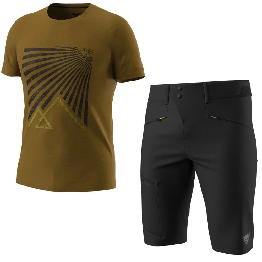 Komplet DYNAFIT Transalper Graphic M Rock Relic + Transalper DST Shorts M Black Out - SETY - Letné oblečenie - 1