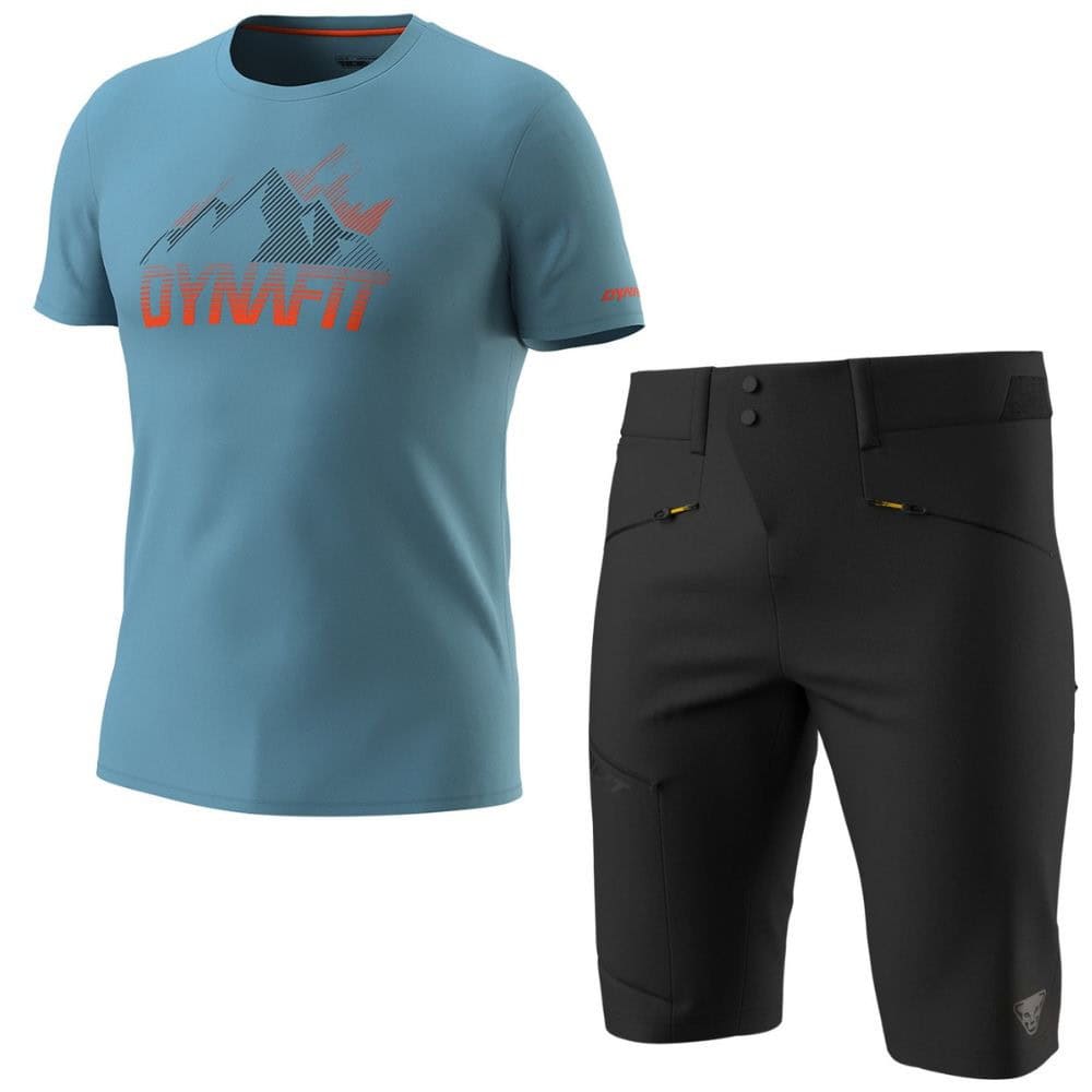 Komplet DYNAFIT Transalper Graphic M Storm Blue + Transalper DST Shorts M Black Out - SETY - Letné oblečenie - 1