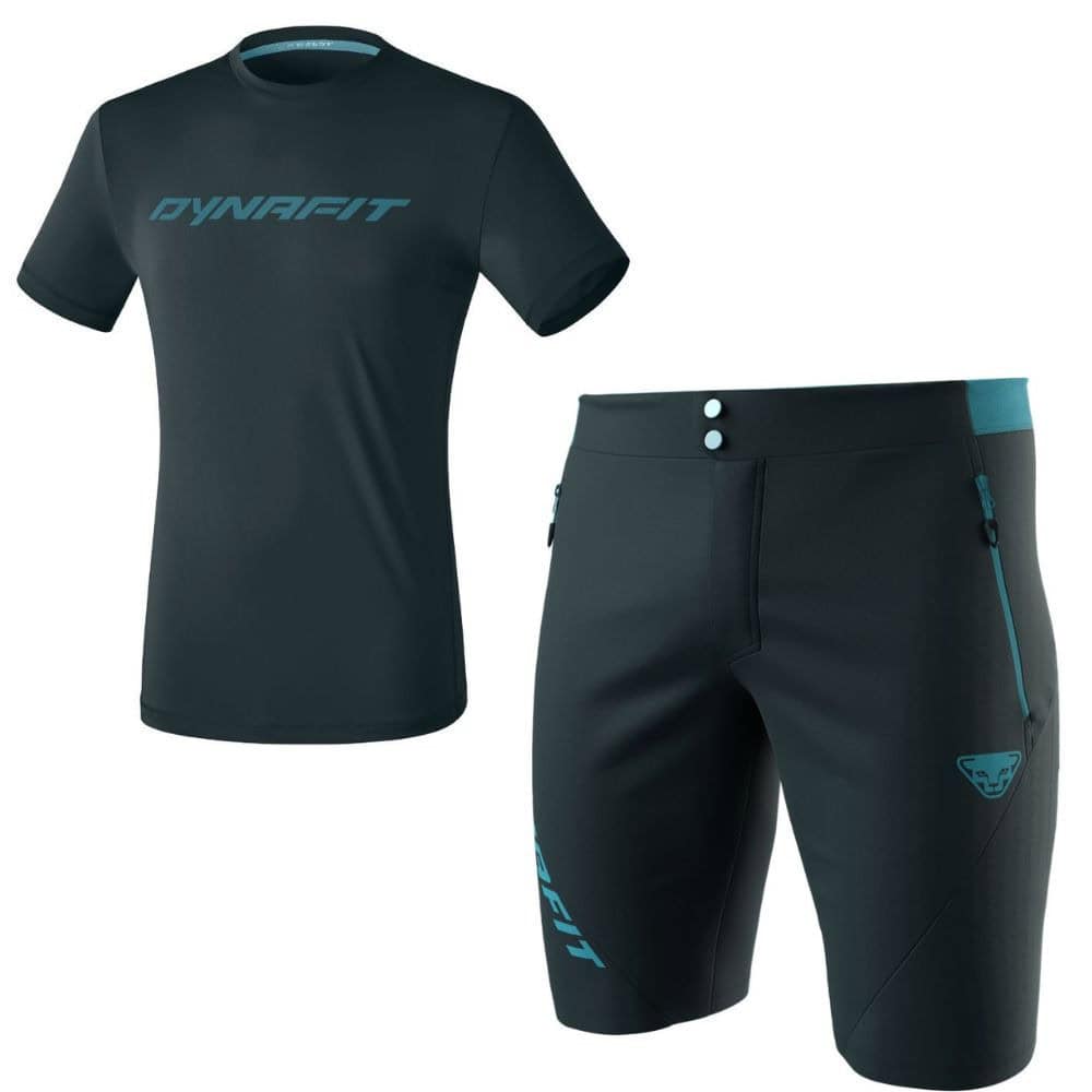 Komplet DYNAFIT Traverse T-shirt Men Blueberry + Transalper2 Light DST Shorts M Blueberry - SETY - Letné oblečenie - 1