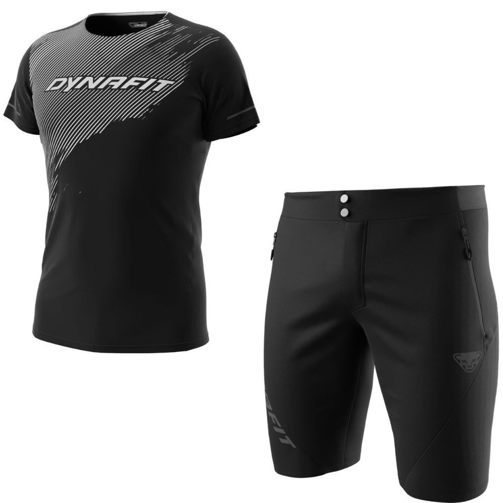 Komplet DYNAFIT Alpine Shirt M + Transalper2 Light DST Shorts M Black Out - SETY - Letné oblečenie - 1