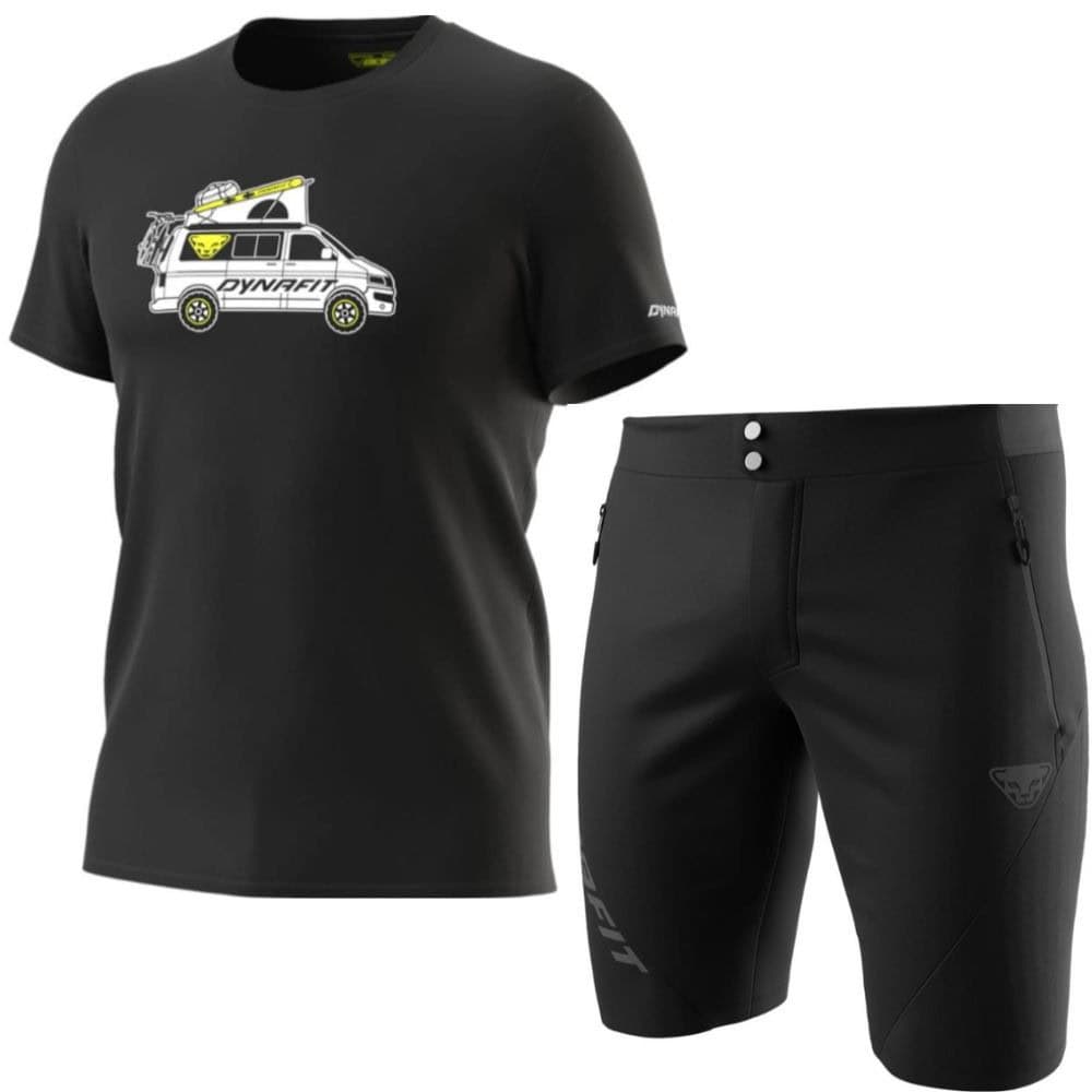 Komplet DYNAFIT Graphic CO M Black + Transalper2 Light DST Shorts M Black Out - SETY - Letné oblečenie - 1