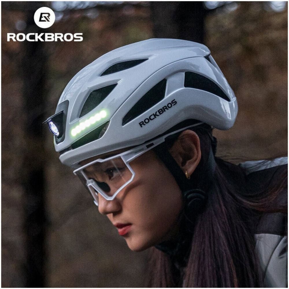 Cyklistická prilba ROCKBROS s LED svetlom White - Prilby pre dospelých - 2
