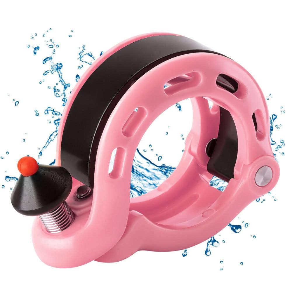 Zvonček na bicykel ROCKBROS Kompaktný Mini 100 DB Dural Ružový - Zvončeky - 1