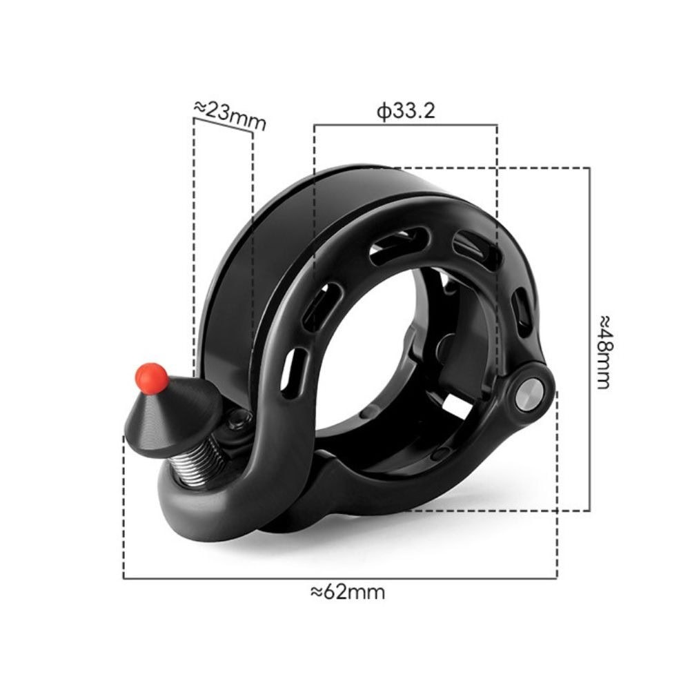Zvonček na bicykel ROCKBROS Kompaktný Mini 100 DB Dural Žltý - Zvončeky - 3