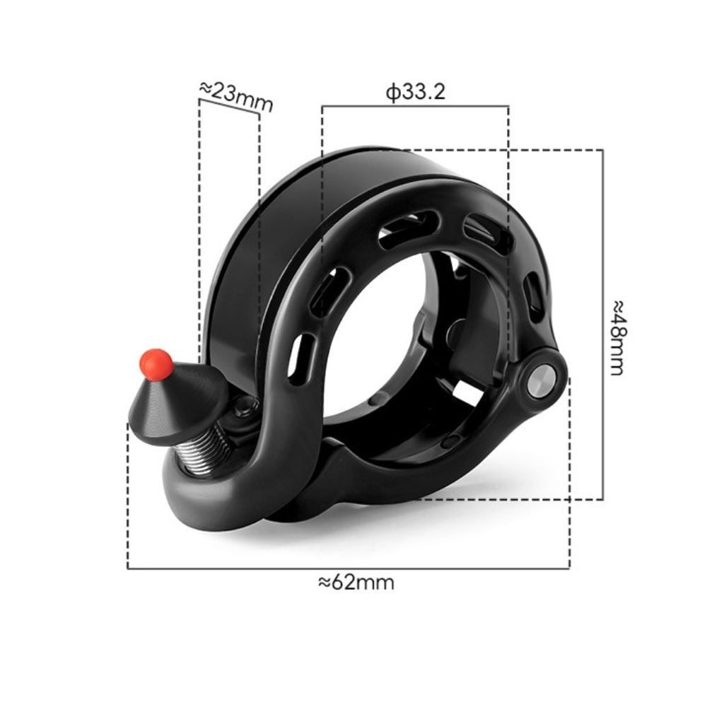 Zvonček na bicykel ROCKBROS Kompaktný Mini 100 DB Dural Transparentný - Zvončeky - 3