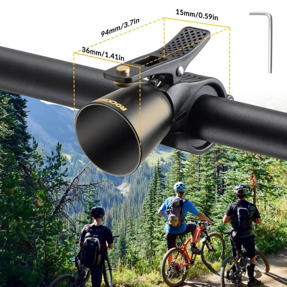 Zvonček na bicykel ROCKBROS Medená zliatina 100DB Titán - Zvončeky - 3