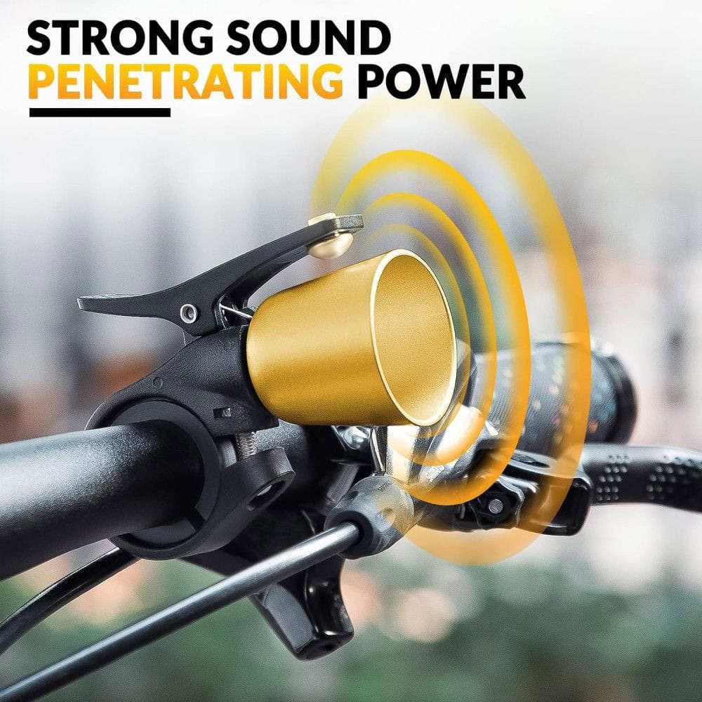 Zvonček na bicykel ROCKBROS Medená zliatina 100DB Zlatý - Zvončeky - 3