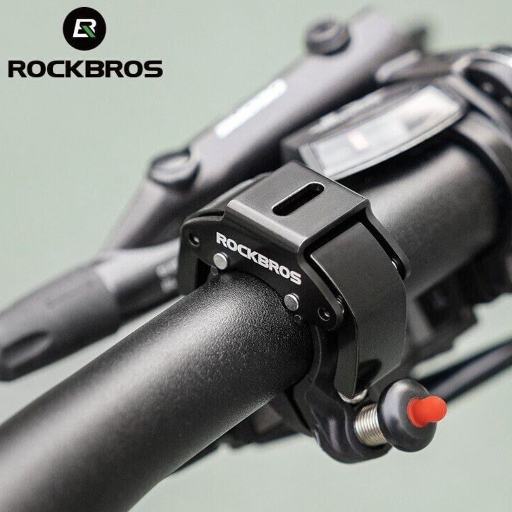 Zvonček na bicykel ROCKBROS 90 až 100 DB Nerez Čierny - Zvončeky - 2