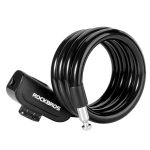 Zámok ROCKBROS špirálový na kľúč 12x1200 mm Čierny