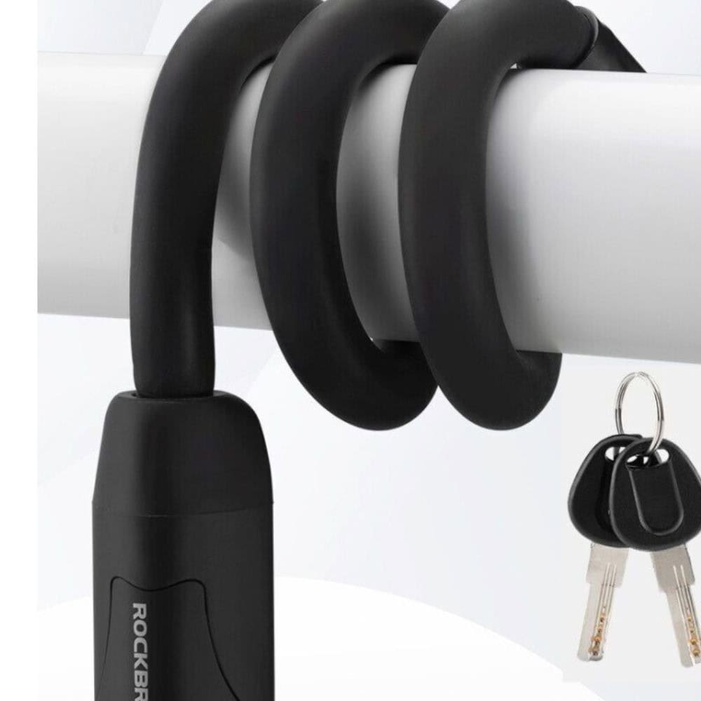 Zámok ROCKBROS pamäťový na kľúč 15x670 mm Čierny - Zámky - 3