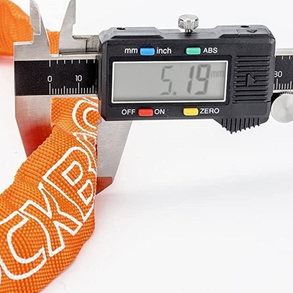 Zámok ROCKBROS reťazový kódový aj na kľúč 960 mm Oranžový - Zámky - 4