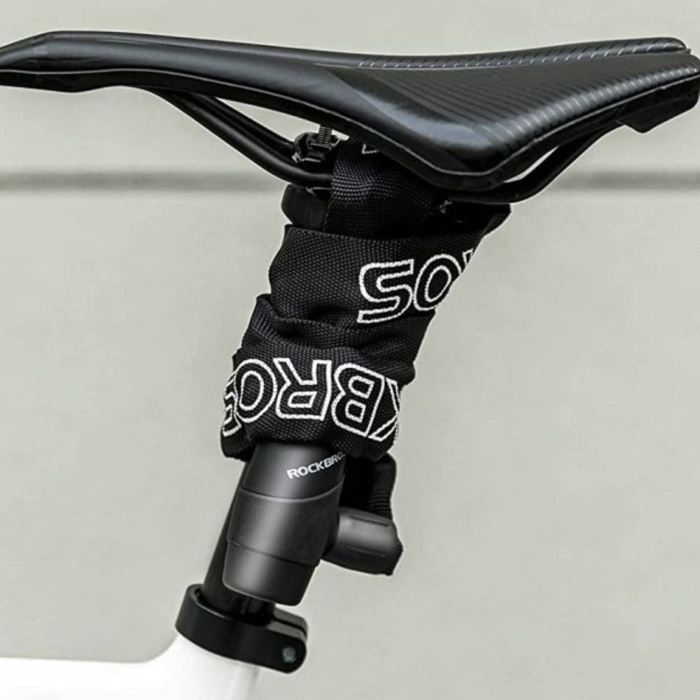 Zámok ROCKBROS reťazový kódový aj na kľúčik 960 mm Čierny - Zámky - 3
