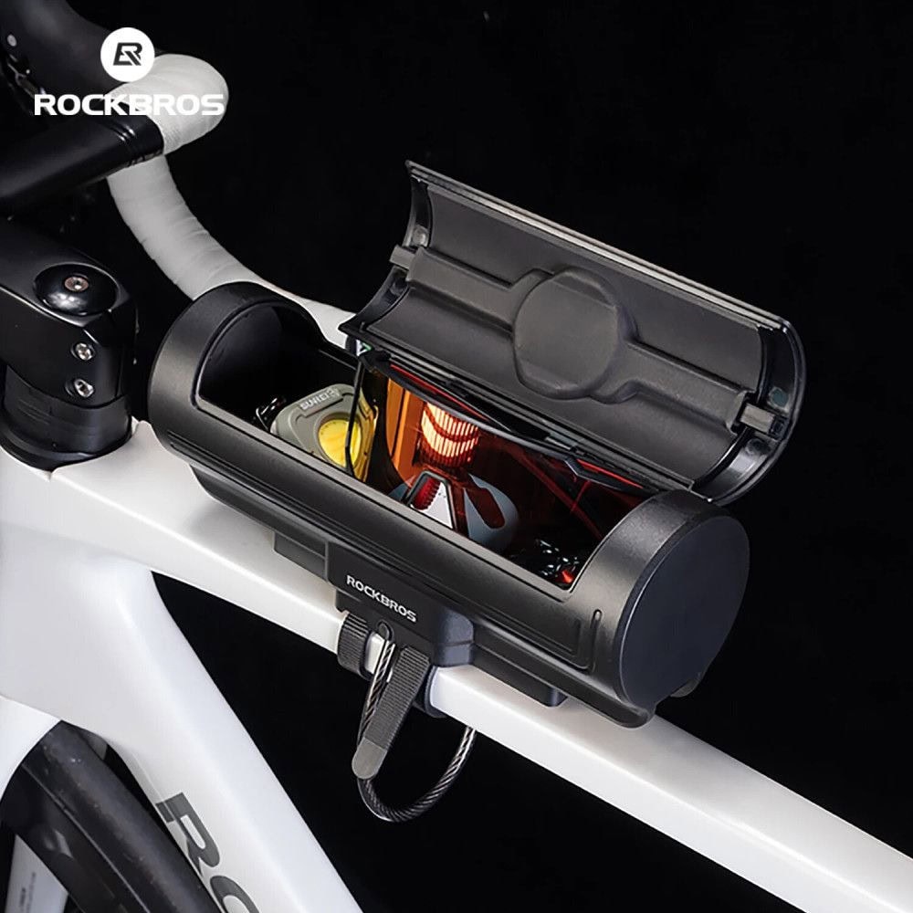 Box na bicykel ROCKBROS uzamykateľný 0,7l Čierny - Cyklo tašky - 2