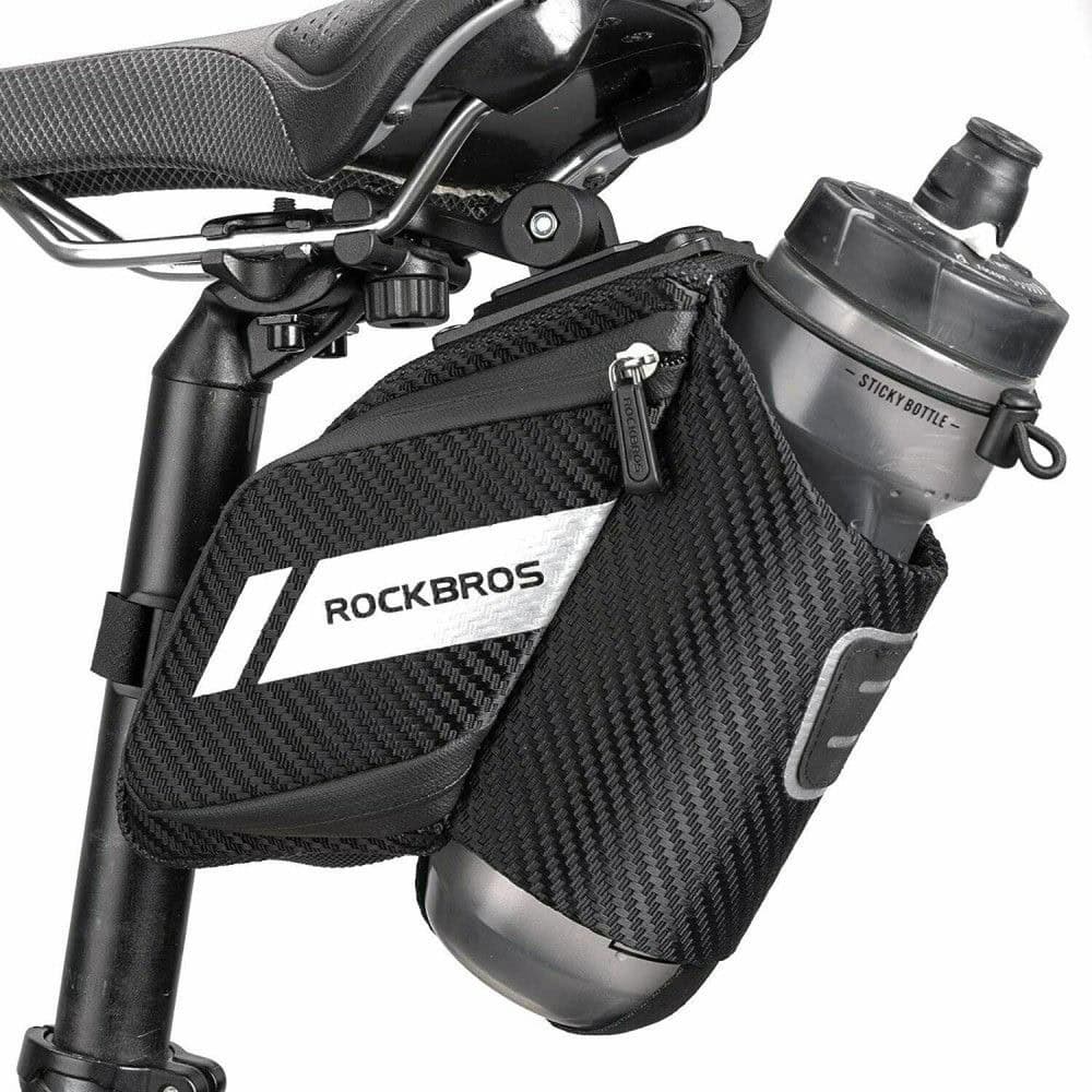 Taška ROCKBROS podsedlová s držiakom fľaše 1L Čierna - Cyklo tašky - 2