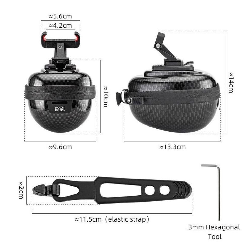 Taška ROCKBROS podsedlová 0,4L Zelená - Cyklo tašky - 3