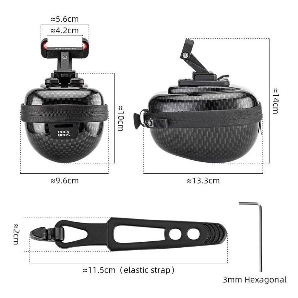 Taška ROCKBROS podsedlová 0,4L Titán - Cyklo tašky - 4