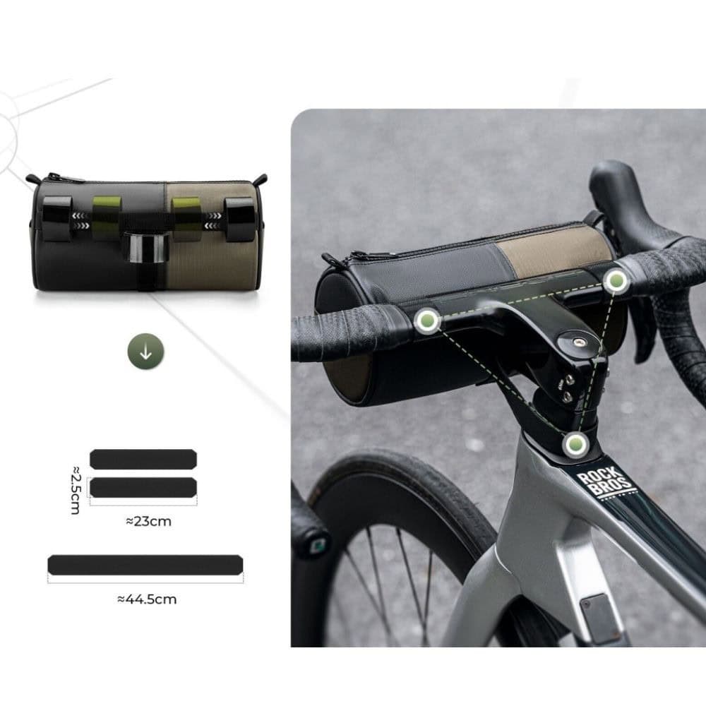Taška ROCKBROS na riadidlá s kapacitou 1,7L Hnedo/Čierna - Cyklo tašky - 2