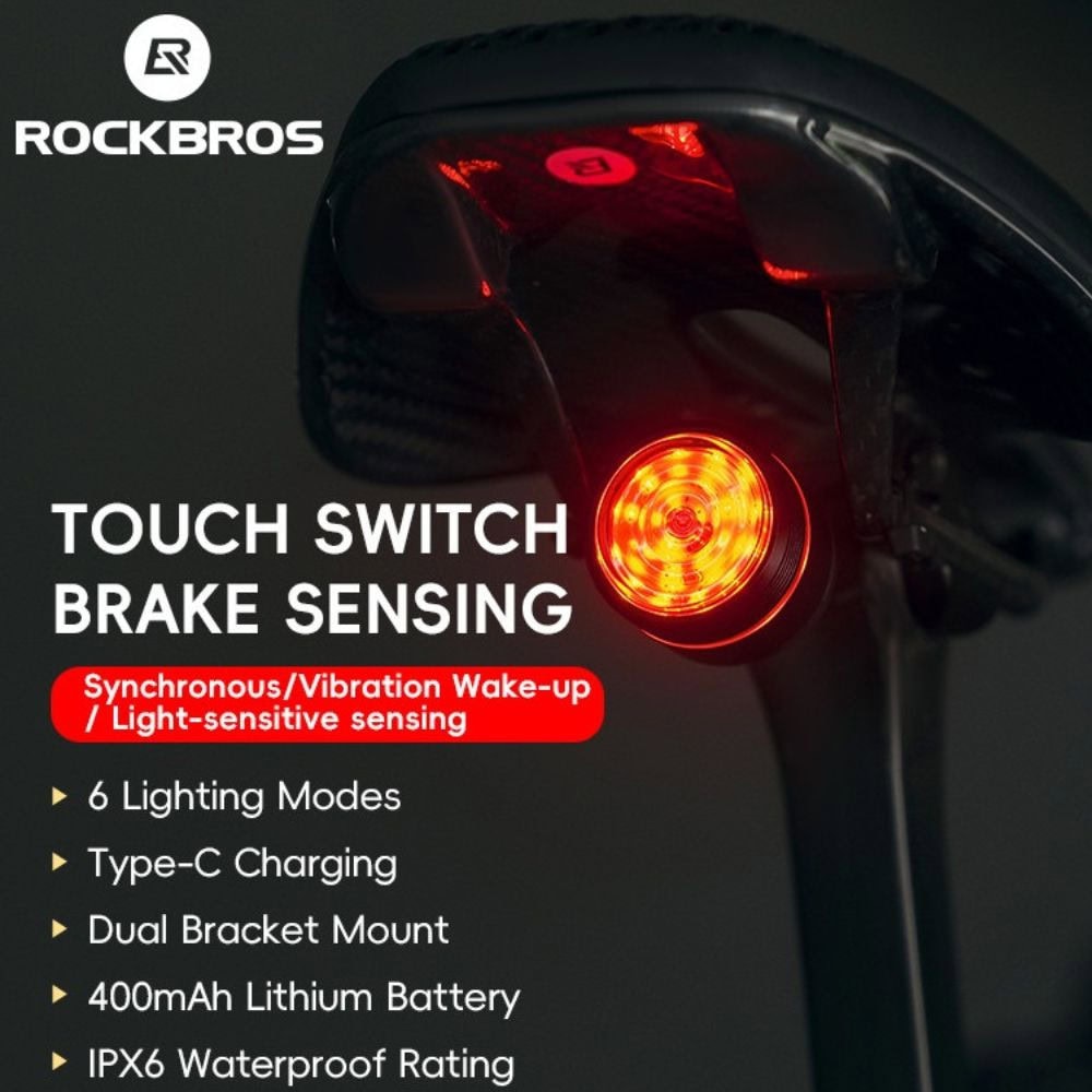 Svetlo zadné ROCKBROS so 6 funkciami IPX6 Cob LED - Svetlá - 5