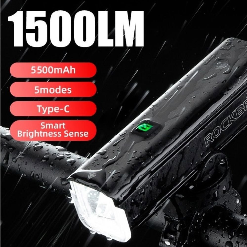 Svetlo predné ROCKBROS 1500 LM s LED diódou 20W Cree XML T6 - Svetlá - 5