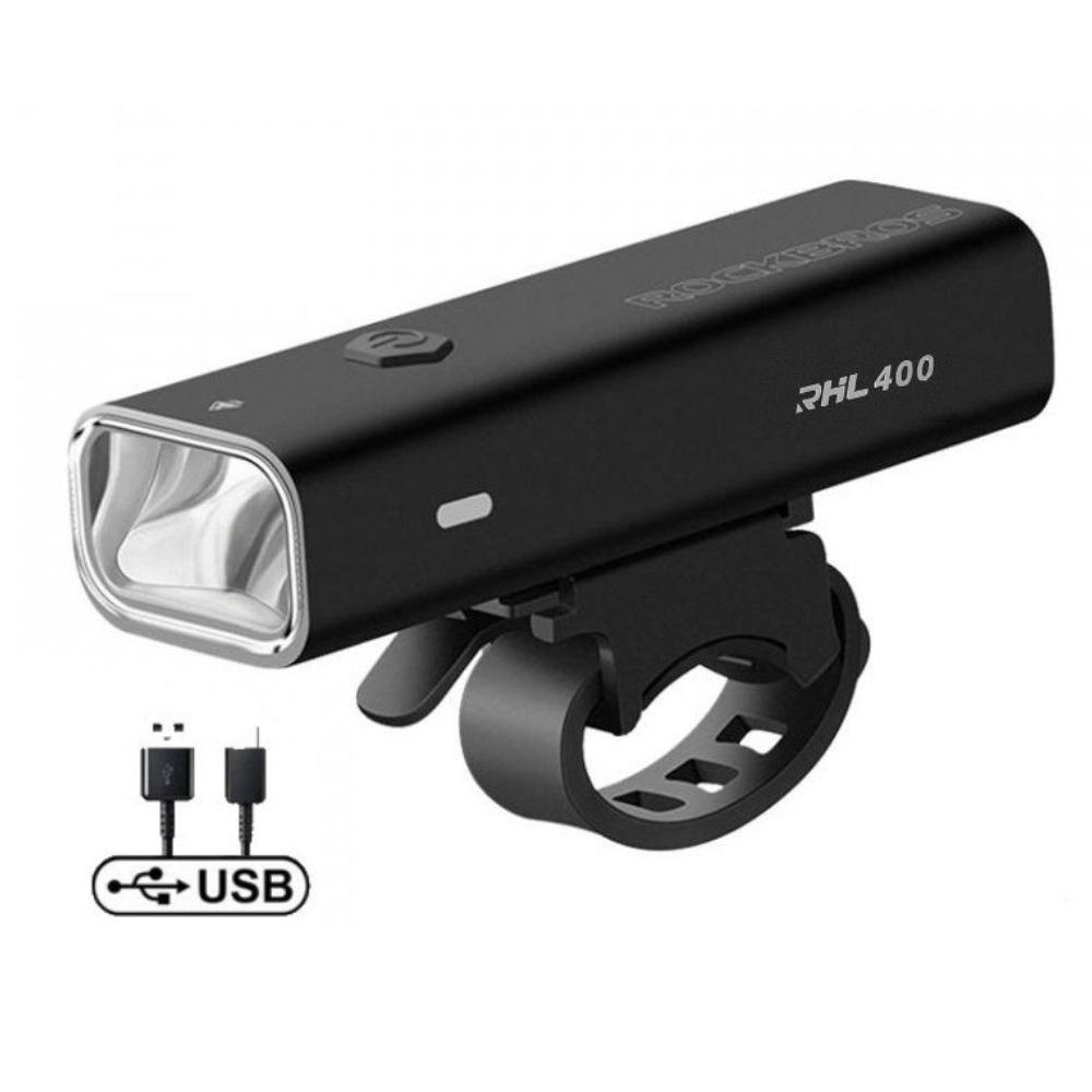 Svetlo predné ROCKBROS 400 LM s USB nabíjaním - Svetlá - 1