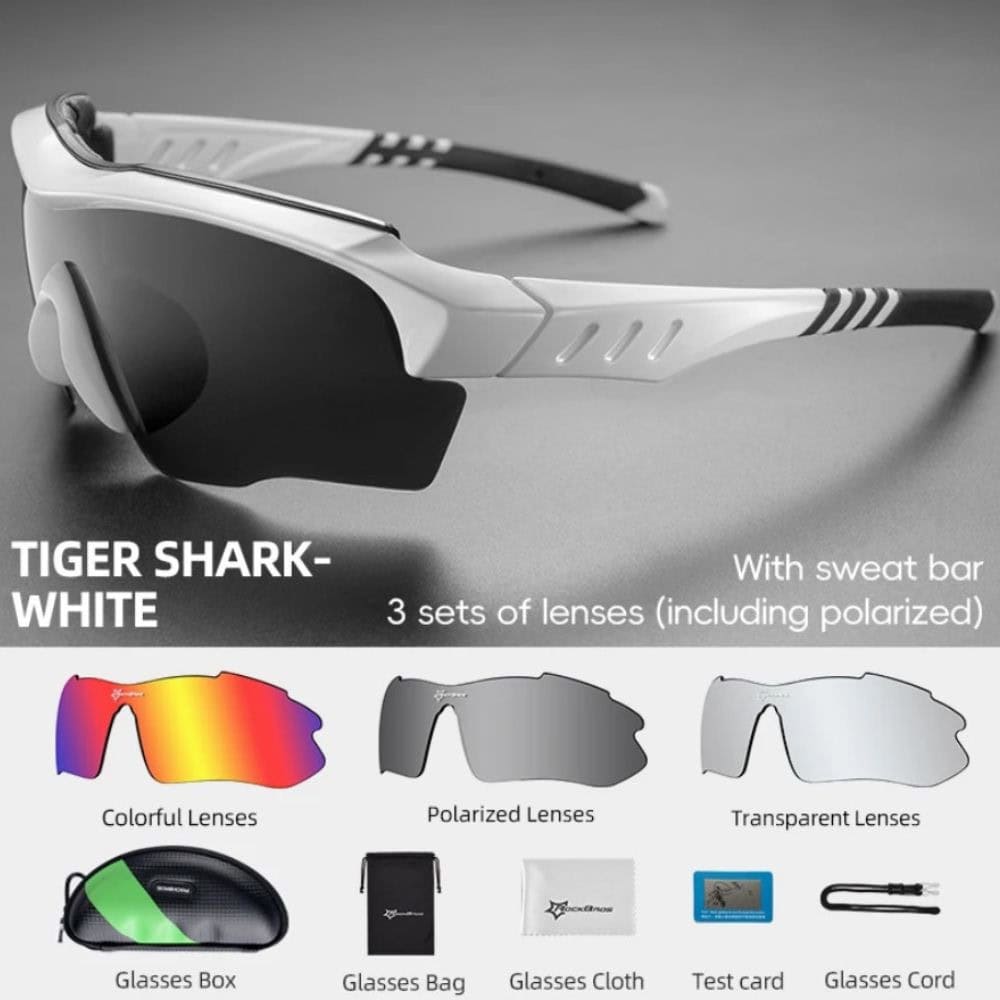 Športové okuliare ROCKBROS MultiShield 3X White/Black - Slnečné okuliare - 2