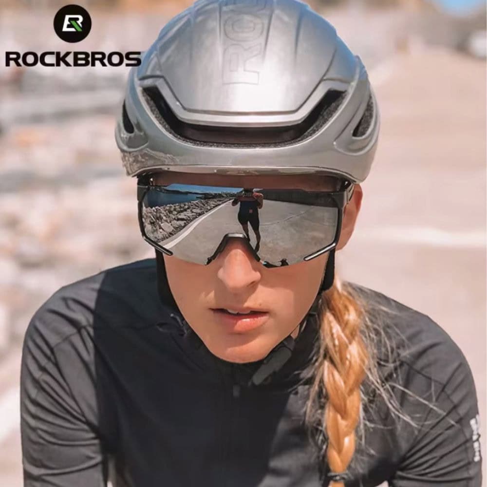 Športové polarizačné okuliare ROCKBROS Grey Black - Slnečné okuliare - 3