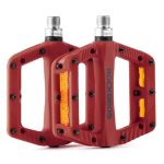 Pedál ROCKBROS Pl Lsl Flat Nylon Červený s odrazkami