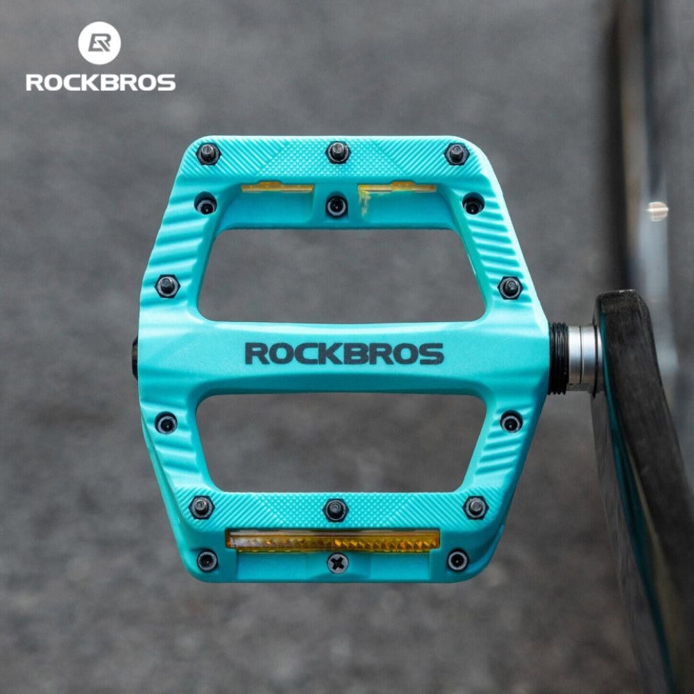 Pedál ROCKBROS Pl Lsl Flat Nylon Modrý s odrazkami - Pedále - 2