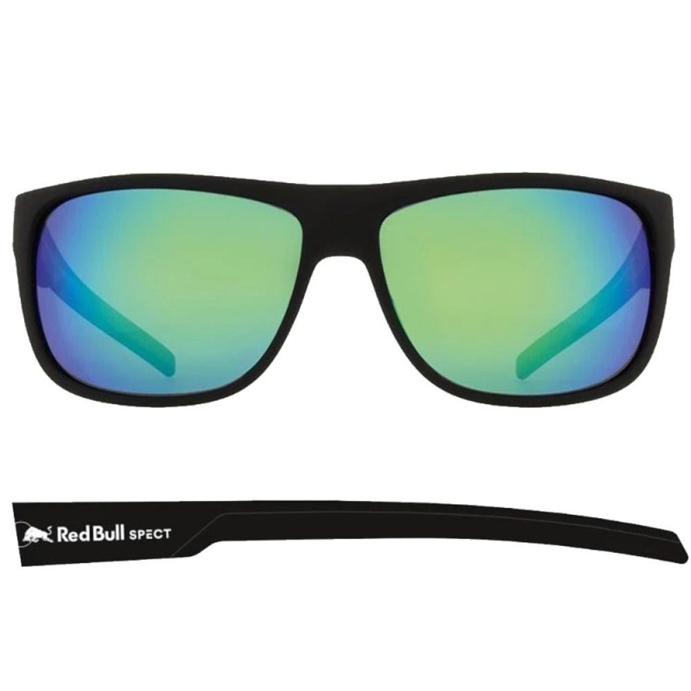 Športové okuliare RED BULL SPECT LOOM-005P, Matt black rubber, smoke with green mirror CAT3, POL, 62-14-127 - Slnečné okuliare - 2