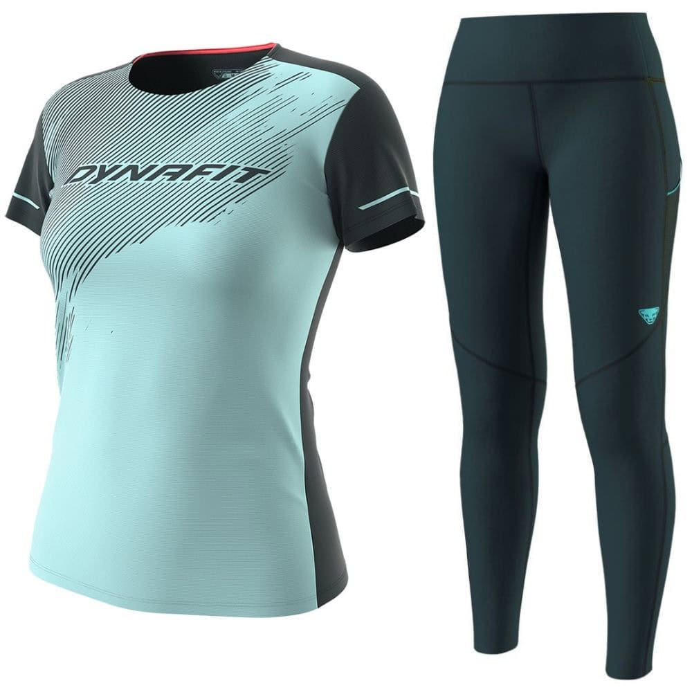 Komplet DYNAFIT Tričko DYNAFIT Alpine Shirt W Marine Blue + Ultra Tights W Blueberry - SETY - Letné oblečenie - 1