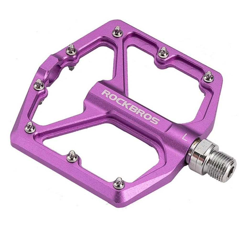 Pedále ROCKBROS Pl Lsl Flat Al vo farbe purpurovej - Pedále - 2