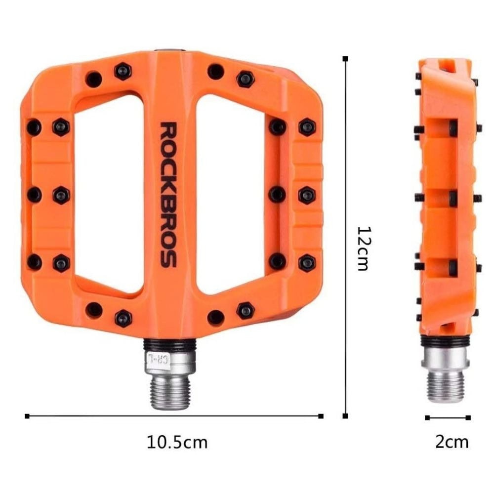Pedále ROCKBROS Pl Lsl Flat Nylon v oranžovej farbe - Pedále - 3