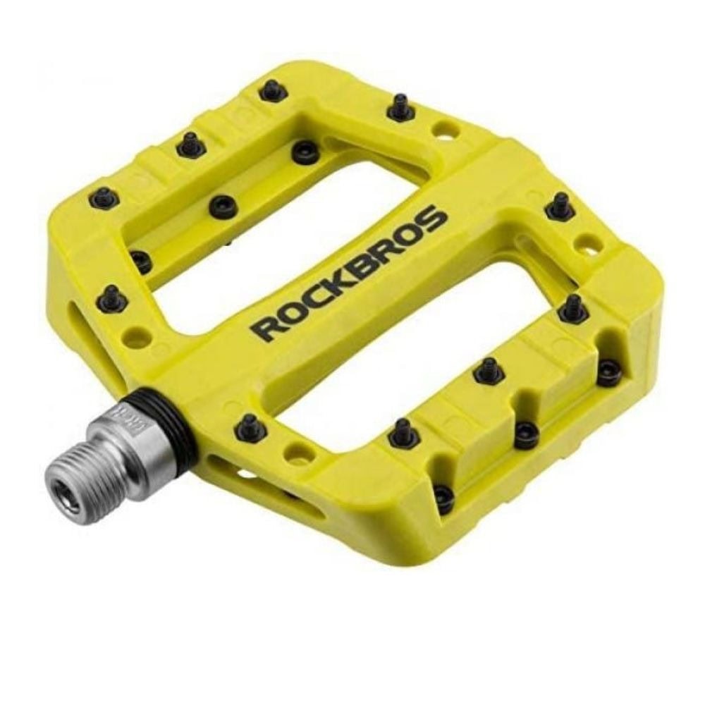 Pedále ROCKBROS Pl Lsl Flat Nylon v žltozelenej farbe - Pedále - 1