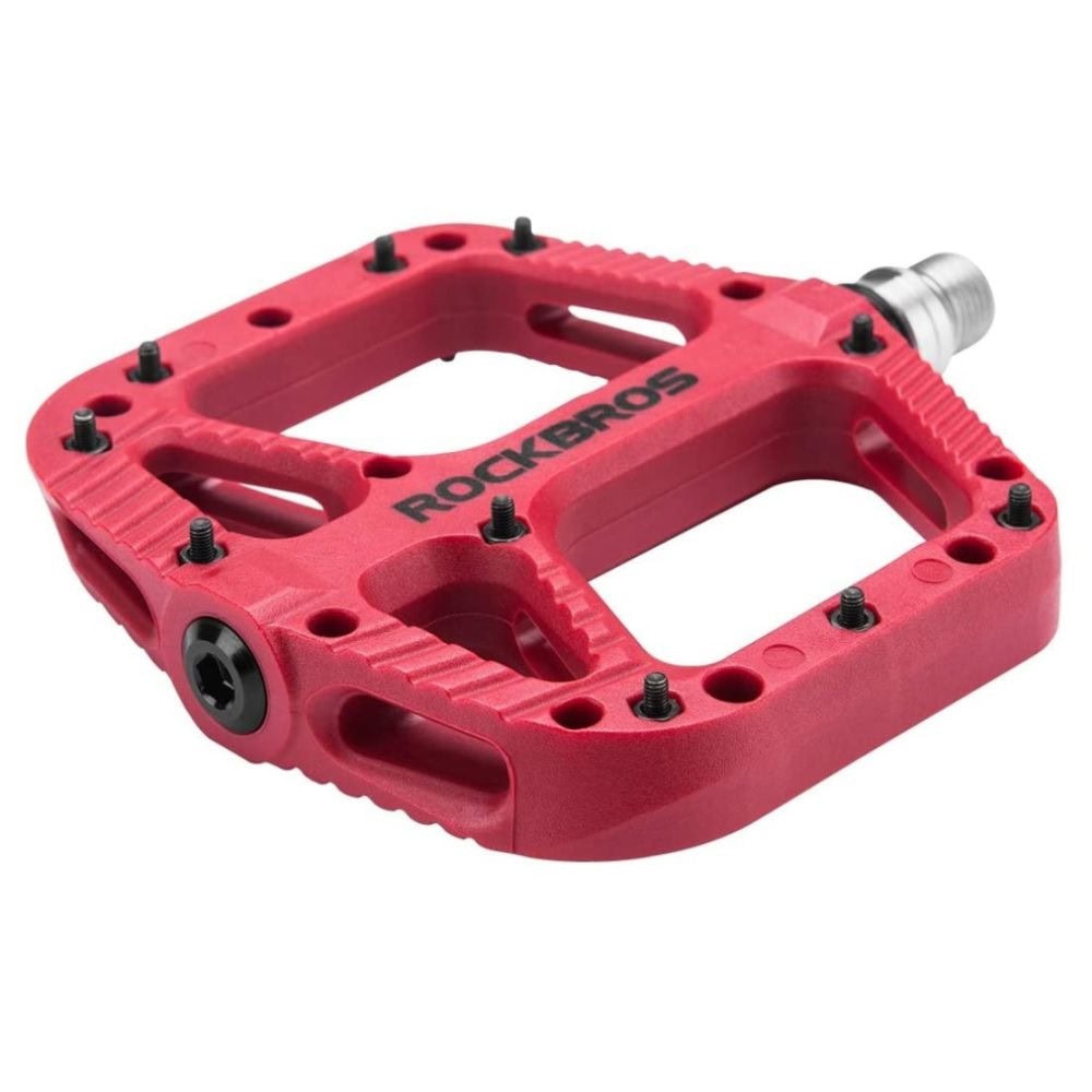 Pedále ROCKBROS Pl Lsl Flat Nylon farba červená - Pedále - 2