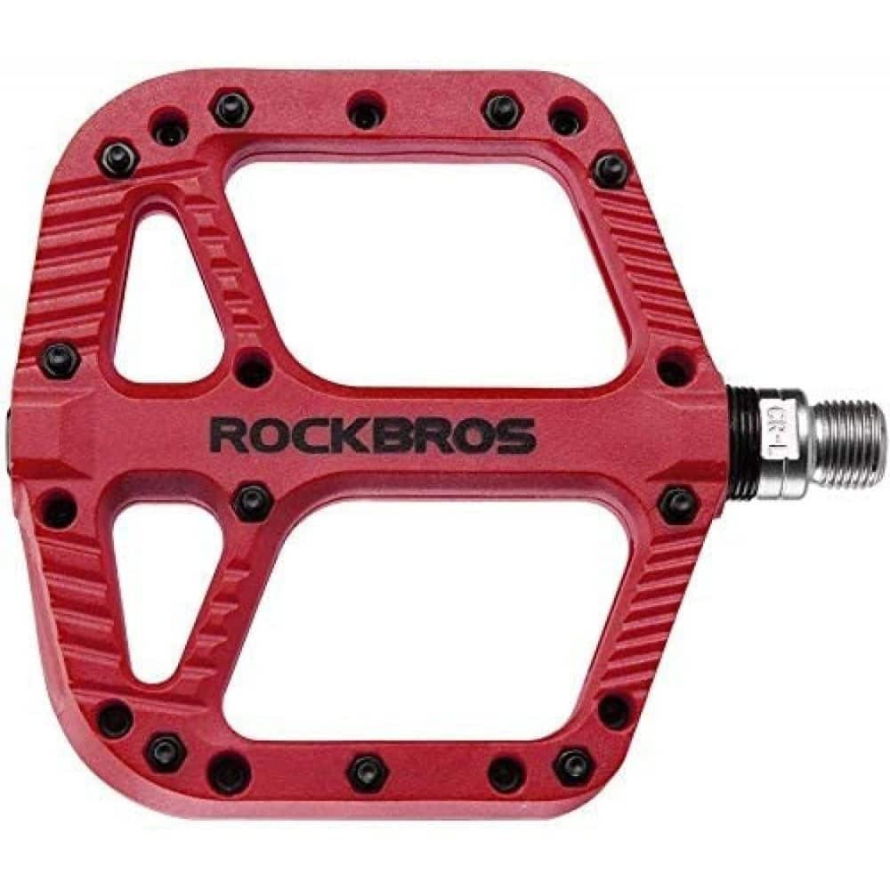 Pedále ROCKBROS Pl Lsl Flat Nylon farba červená - Pedále - 1