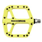 Pedále ROCKBROS Pl Lsl Flat Nylon farba žltozelená