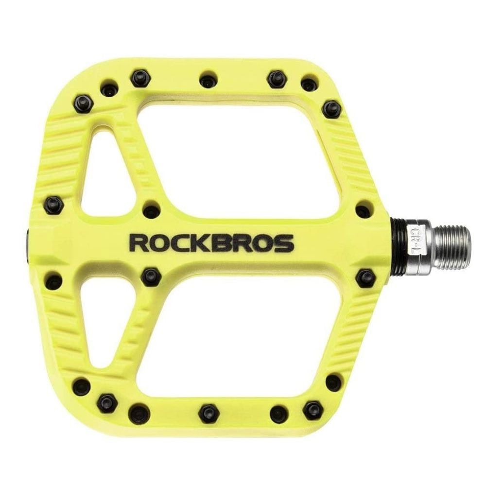 Pedále ROCKBROS Pl Lsl Flat Nylon farba žltozelená - Pedále - 1