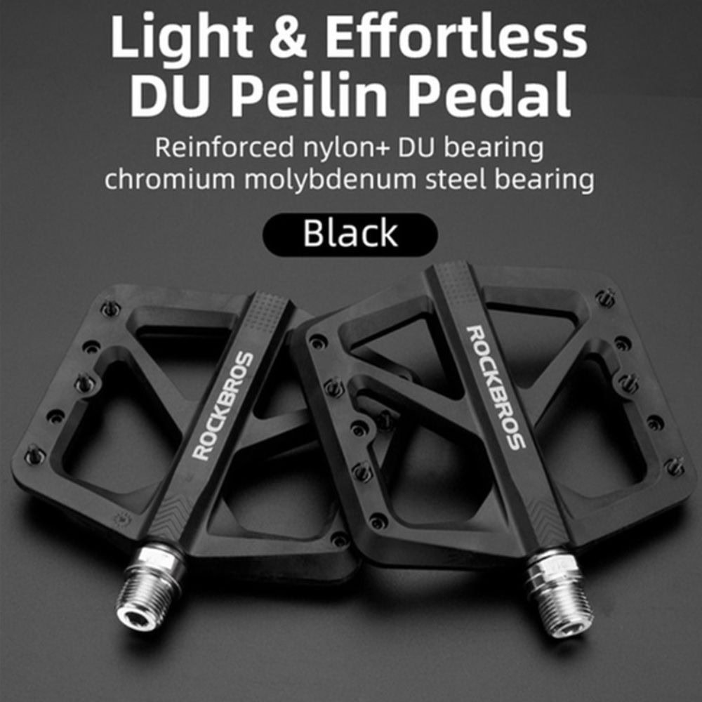Pedále ROCKBROS Pl Lsl Flat Nylon 9/16 Čierny - Pedále - 2