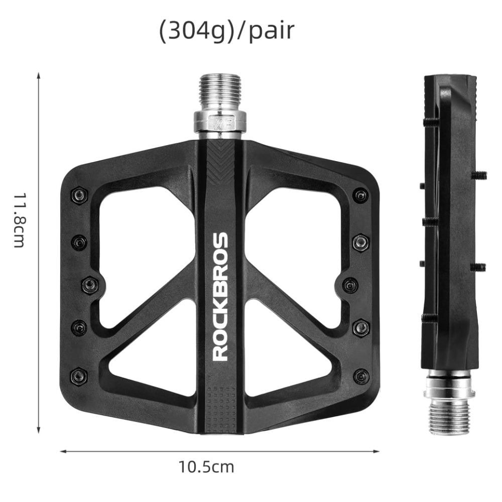 Pedále ROCKBROS Pl Lsl Flat Nylon 9/16 Čierny - Pedále - 3
