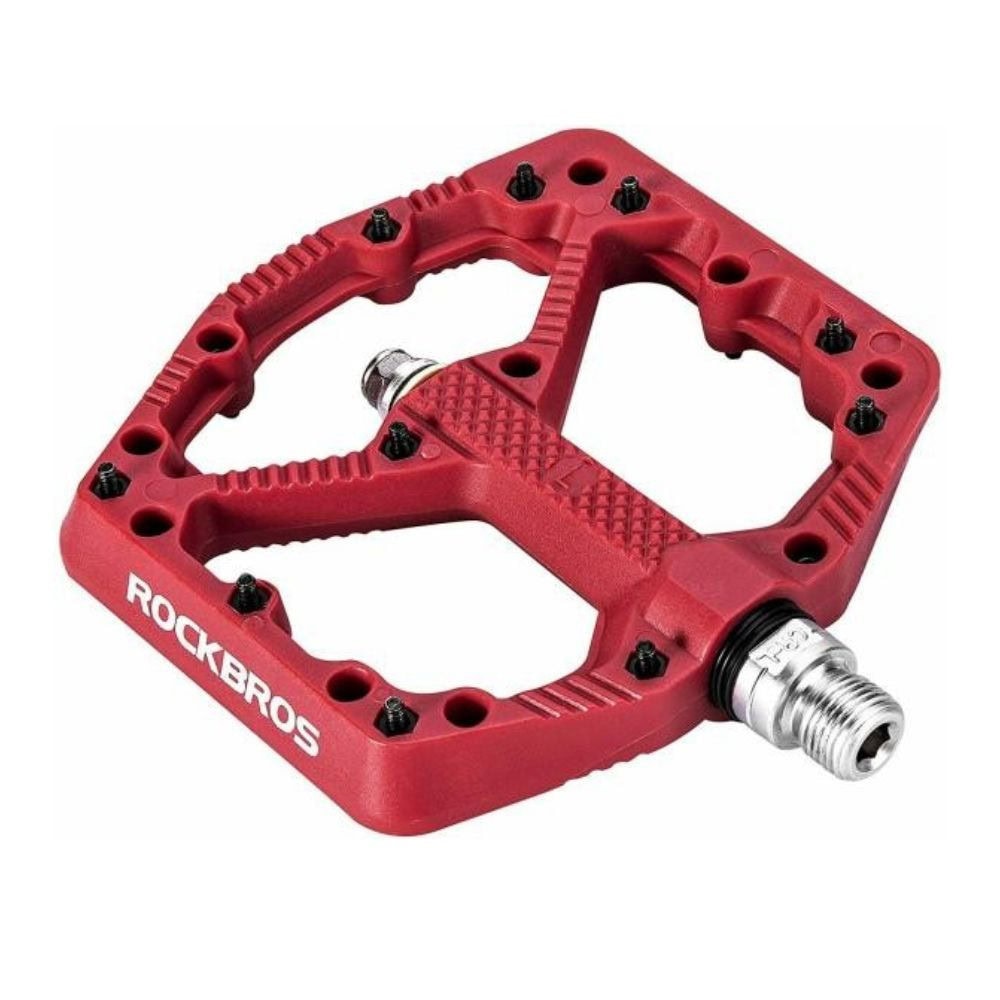 Pedále ROCKBROS Pl Lsl Flat Nylon 9/16 Červené - Pedále - 1