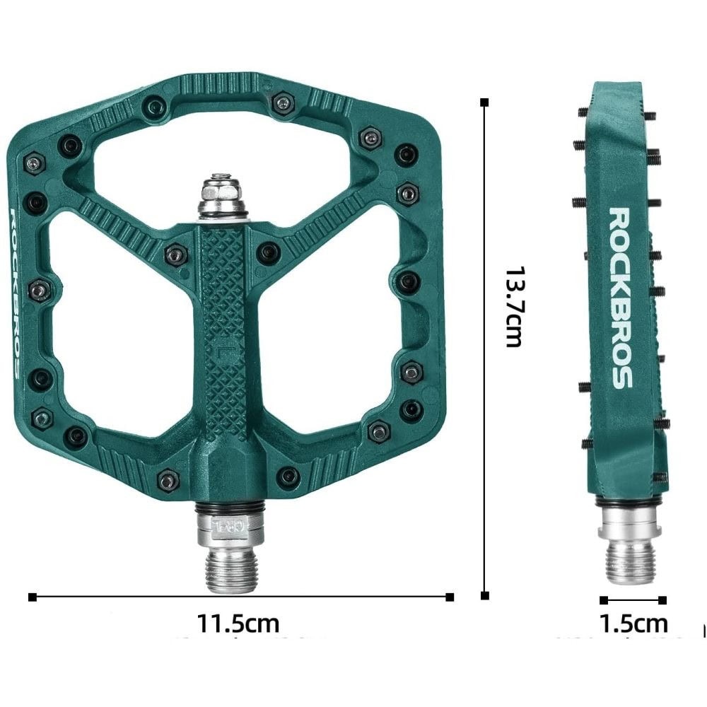 Pedále ROCKBROS Pl Lsl Flat Nylon 9/16 Modré - Pedále - 2