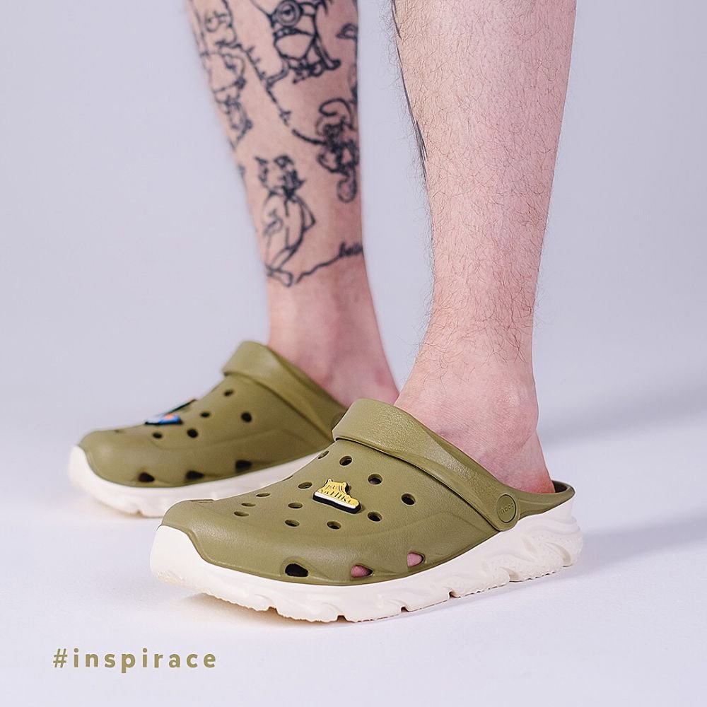 Obuv COQUI Clogsy Cody New Olive Ivory - Šľapky a sandále - 5