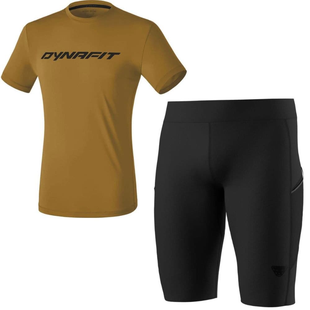 Komplet DYNAFIT Traverse T-shirt Men Relic + DYNAFIT Sky Short Tights M Black Out - SETY - Letné oblečenie - 1
